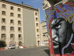 &raquo;the outside geant screen wall in the courtyard of the place&laquo; by 