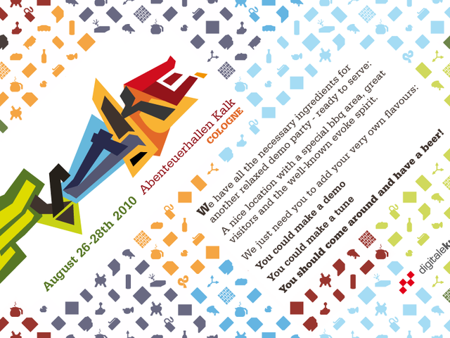 Flyer for Evoke 2010: Flyer Back for Breakpoint 2010